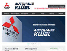 Tablet Screenshot of mitsubishi-kluegl.de